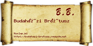 Budaházi Brútusz névjegykártya